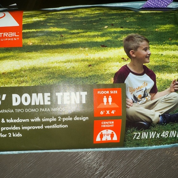 Ozark trail Kids Dome Tent - Purple and Blue NEW - Picture 2 of 3